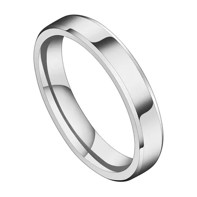 Anello a Fascia Lucidato, Acciaio Inossidabile 316L