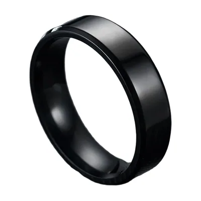 Anillo de Banda Liso Pulido, 6mm Acero Inoxidable