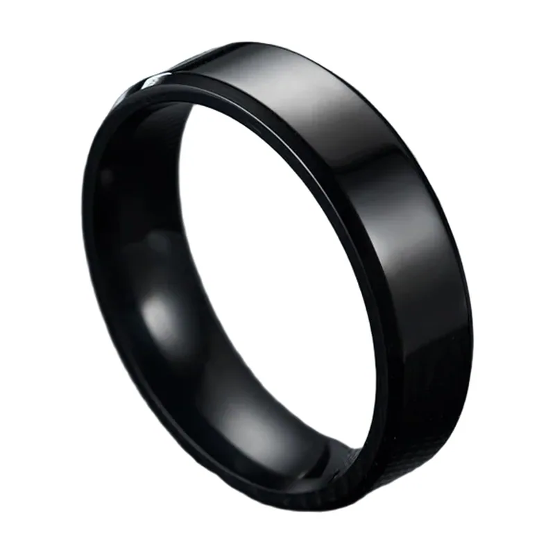 Klassischer Herrenring Glatt Poliert, 6mm Edelstahl
