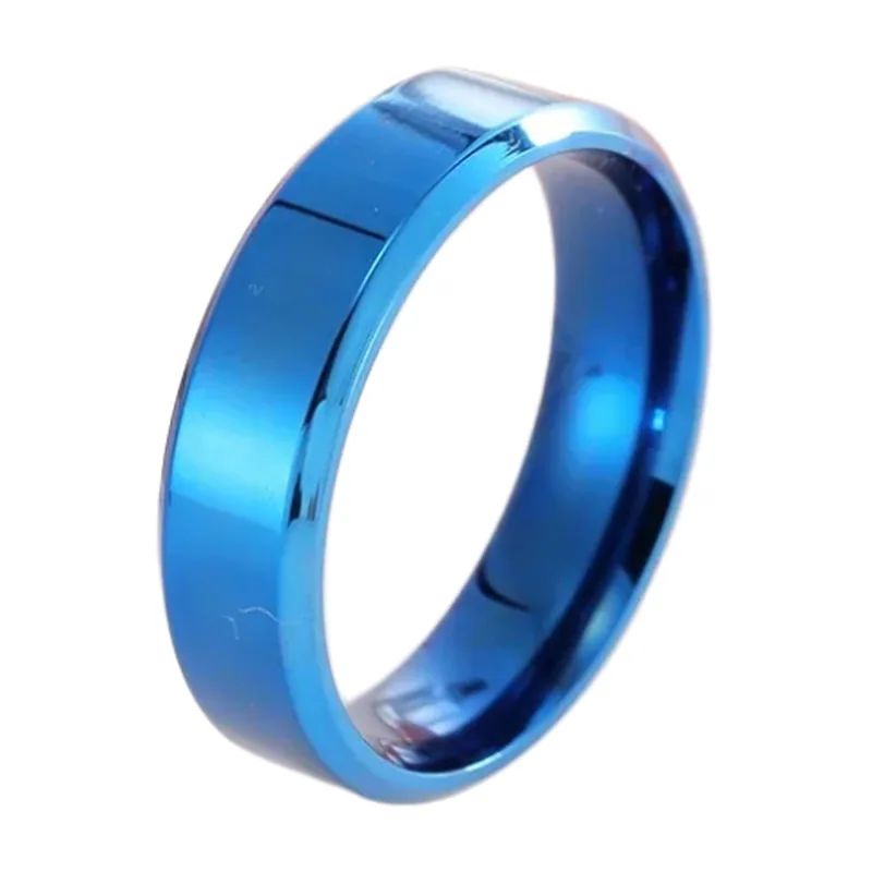 Plain Polished Band Ring, 6mm Stainless Steel