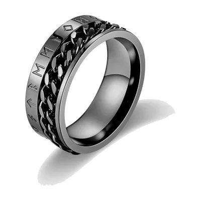 Odin Wikinger Runen Spinner-Ring aus 316L Edelstahl