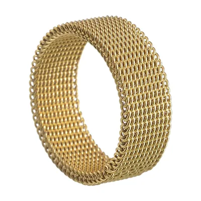 Anillo de Malla Trenzada, Acero Inoxidable