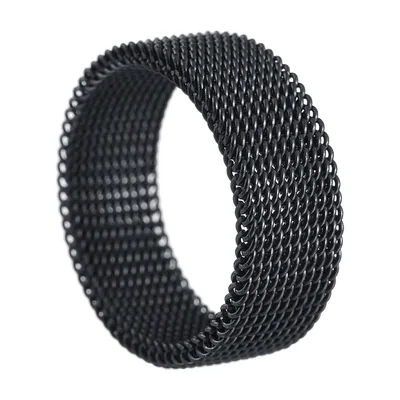 Anillo de Malla Trenzada, Acero Inoxidable