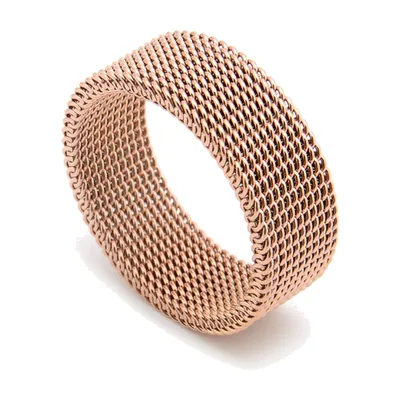Anillo de Malla Trenzada, Acero Inoxidable