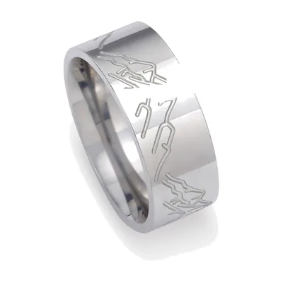 Anillo Grabado Monte Elbrus, Acero Inoxidable