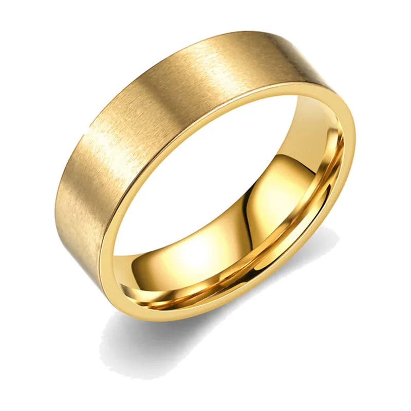 Bague Plate en Acier Inoxydable 316L, 6mm Finition Brossée