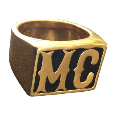 Herren Siegelring mit MC-Motiv, Edelstahl