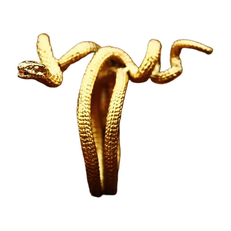 Anello a Serpente Wrap Tono Oro, Acciaio Inossidabile 316L