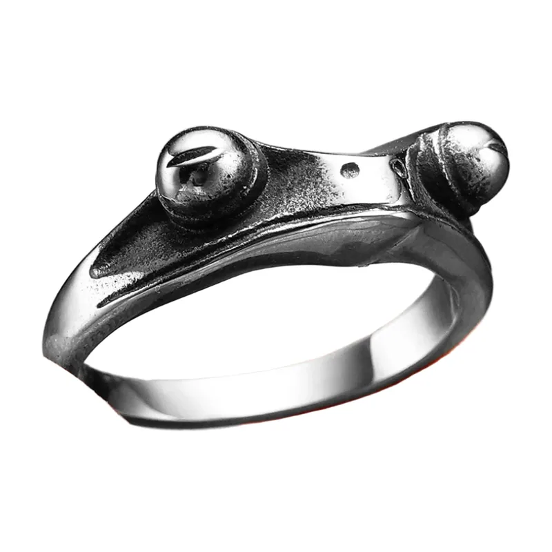 Bague Motif Grenouille en Acier Inoxydable 316L