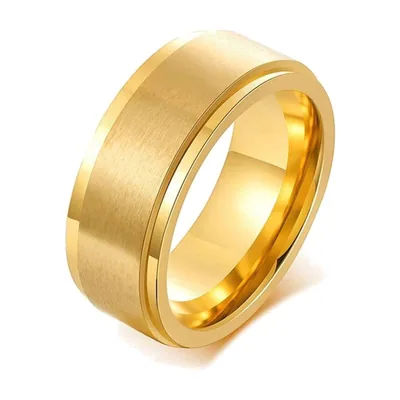 Spinner-Ring mit gebürstetem Finish, 316L Edelstahl