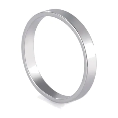 Bague Anneau Polie Simple, Acier Inoxydable 316L