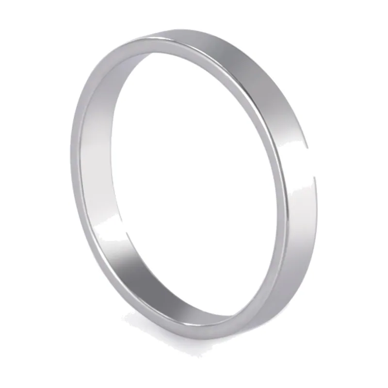 Anillo de Banda Pulida Sencillo, Acero Inoxidable 316L