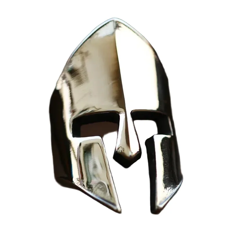Anillo de Casco Espartano, Acero Inoxidable Pulido