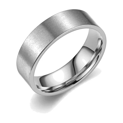Anello a Fascia Satinato, Acciaio Inossidabile 316L