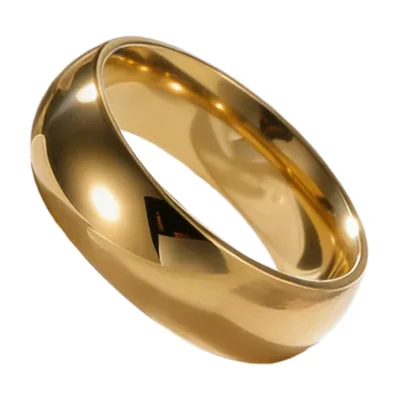 Classic Plain Band Ring, Polished Stainless Steel