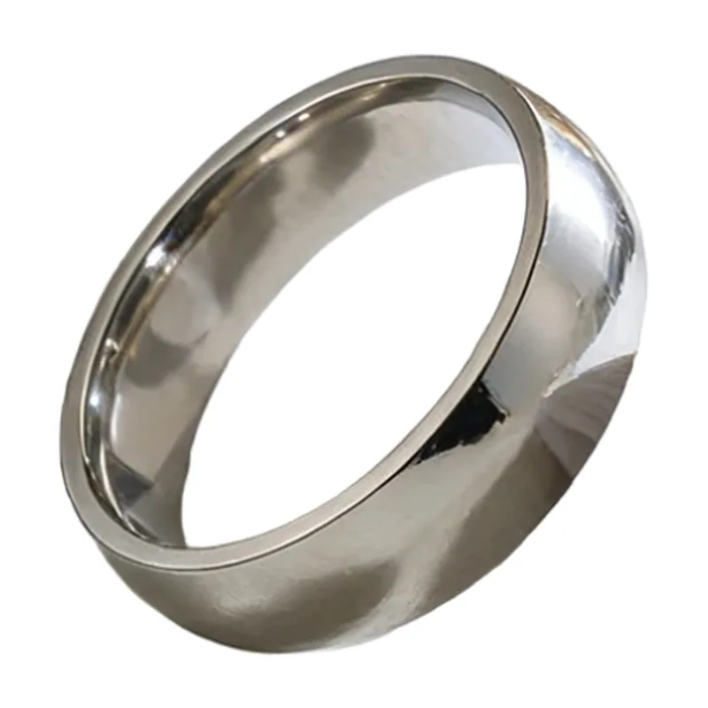 Bague Alliance Classique, Acier Inoxydable Poli