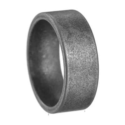 Anillo de Banda Texturizado Estilo Antiguo, Acero Inoxidable