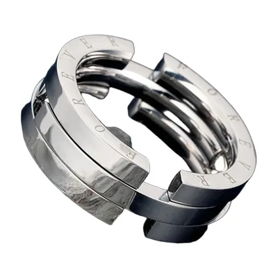 Herren Ring mit Fisch-Motiv und Gravur, Edelstahl