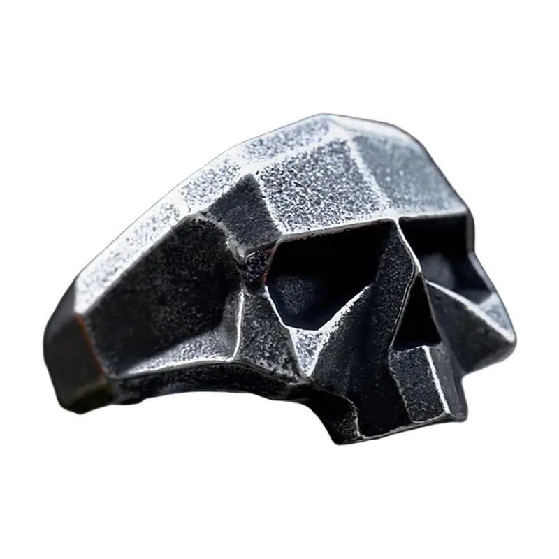 Anello Statement Teschio Geometrico in Acciaio Inossidabile