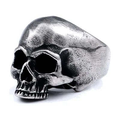 Vintage Totenkopf Statement-Ring für Herren, Edelstahl 316L