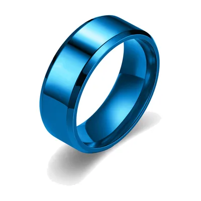 Anillo de Banda Pulido para Hombre, Acero Inoxidable 316L