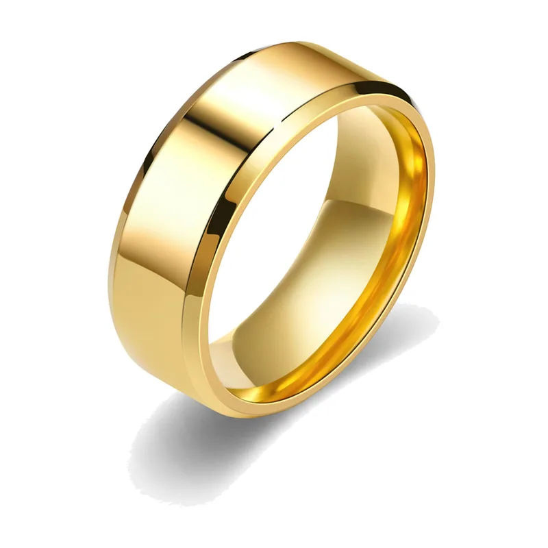 Polished Band Ring, 8mm Stainless Steel