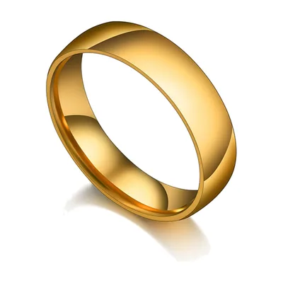 Anillo de Banda Pulida, 6mm Acero Inoxidable