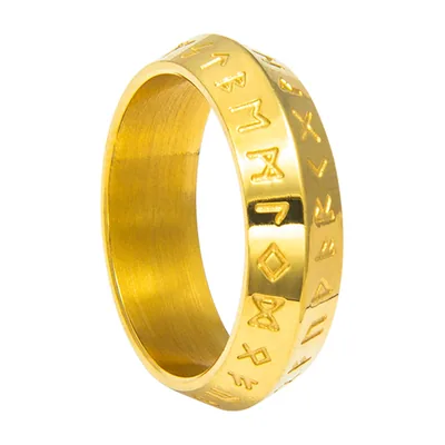 Vegvisir Wikinger Runenring für Herren, Edelstahl