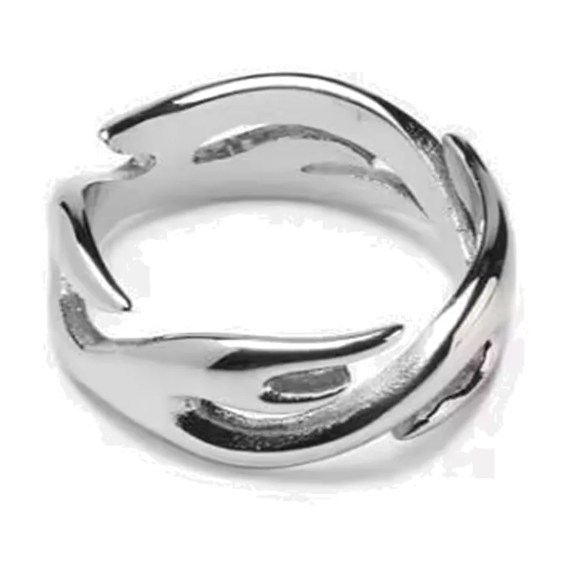 Flammen-Ring im Biker-Stil, 316L Edelstahl