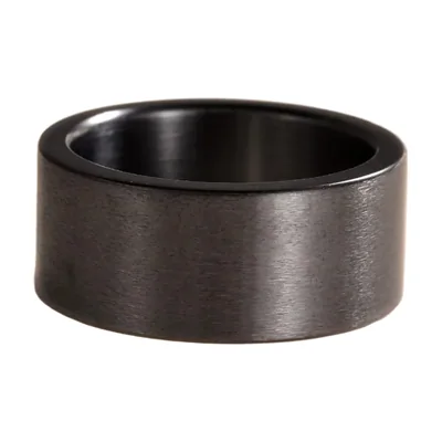 Anello a Fascia Piatta Minimalista, 10mm Acciaio Inox