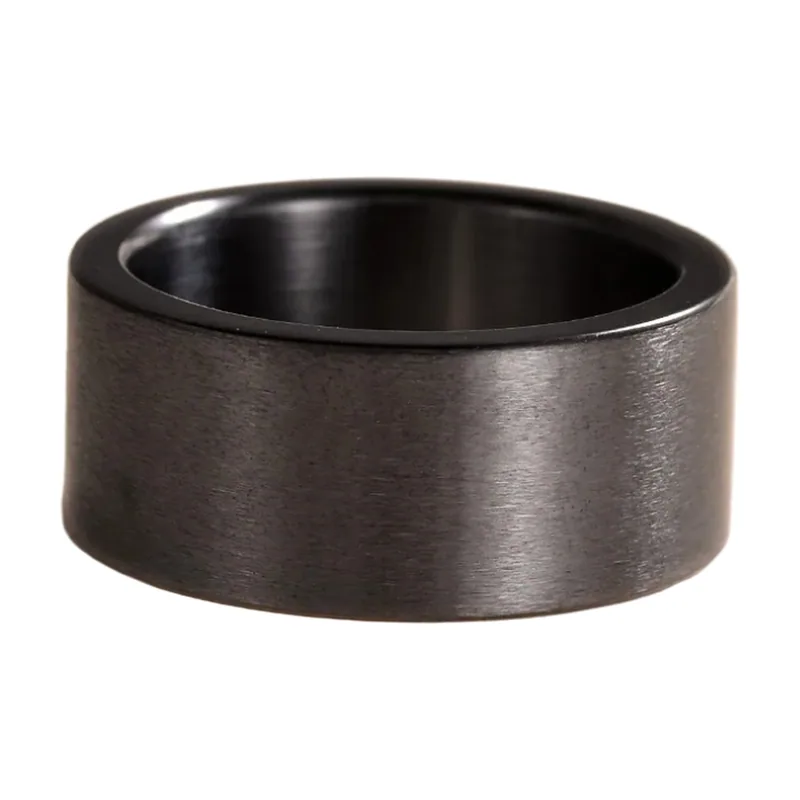 Minimalistischer Flachbandring, 10mm Edelstahl