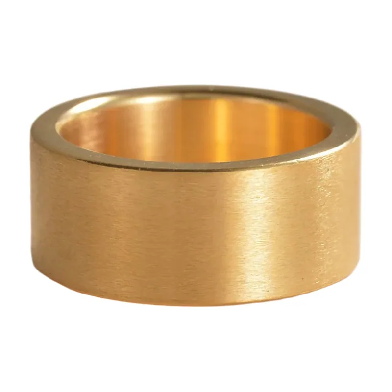 Flat Band Ring, 10mm Stainless Steel