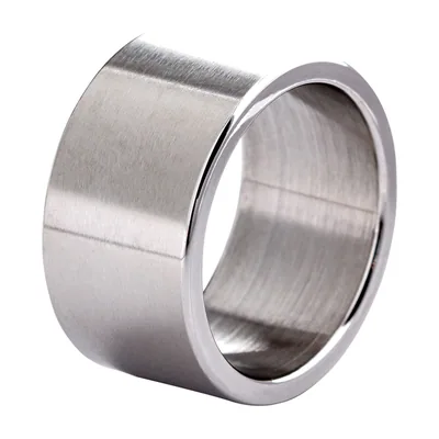 Bague Large à Finition Brossée, Acier Inoxydable 316L