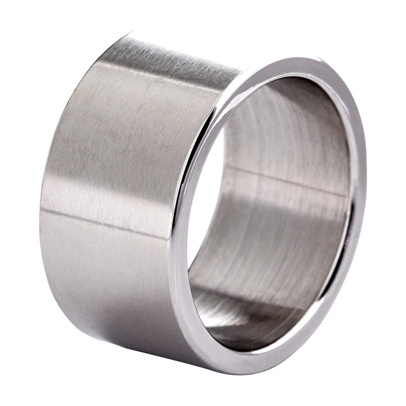Bague Large à Finition Brossée, Acier Inoxydable 316L