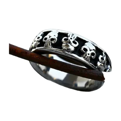 Anillo Wrap de Calaveras, Acero Inoxidable 316L