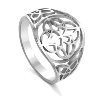 Keltischer Knoten Triquetra Ring für Herren, Edelstahl