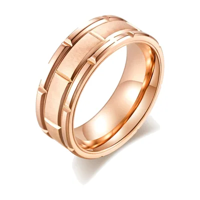 Bague à Rainures Finition Mate et Polie, Acier Inoxydable