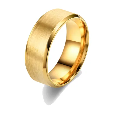 Anello a Fascia Satinato, 8mm Acciaio Inossidabile
