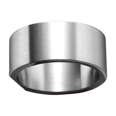 Anillo Banda Minimalista, Acero Inoxidable Cepillado