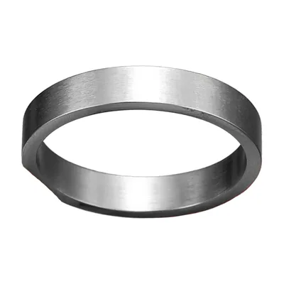 Minimalist Band Ring, 4mm Brushed Stainless Steel