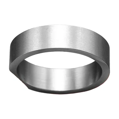 Anillo de Banda Minimalista, Acero Inoxidable Cepillado