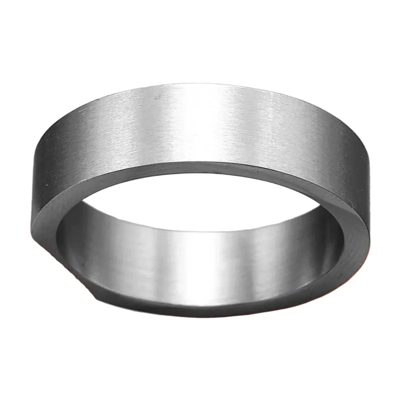 Minimalist Plain Band Ring, Brushed Stainless Steel