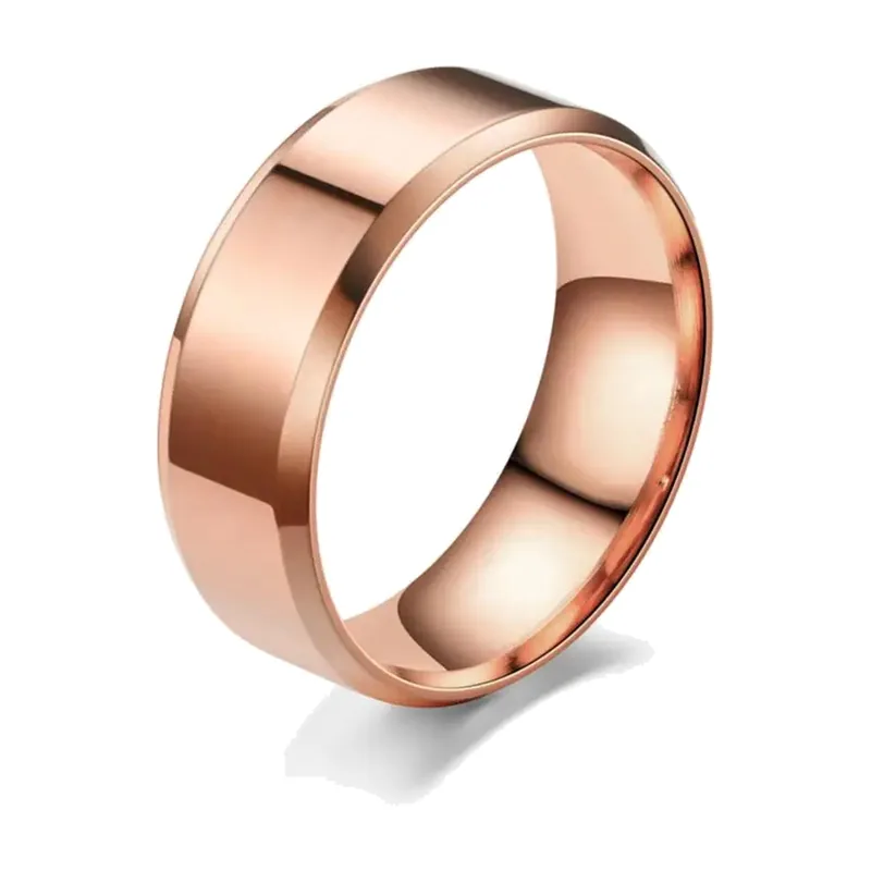 Polished Band Ring, 8mm Stainless Steel