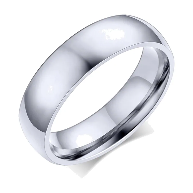 Polished Dome Band Ring, Stainless Steel