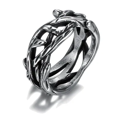 Vintage Ring mit Ast-Motiv aus Edelstahl 316L
