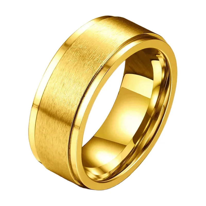 Anello Spinner con Fascia Rotante, Acciaio Inox