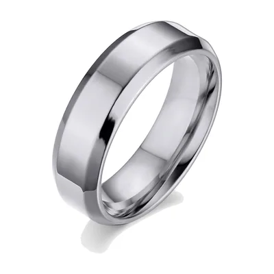 Anello a Fascia Lucido per Uomo, Acciaio Inossidabile 316L
