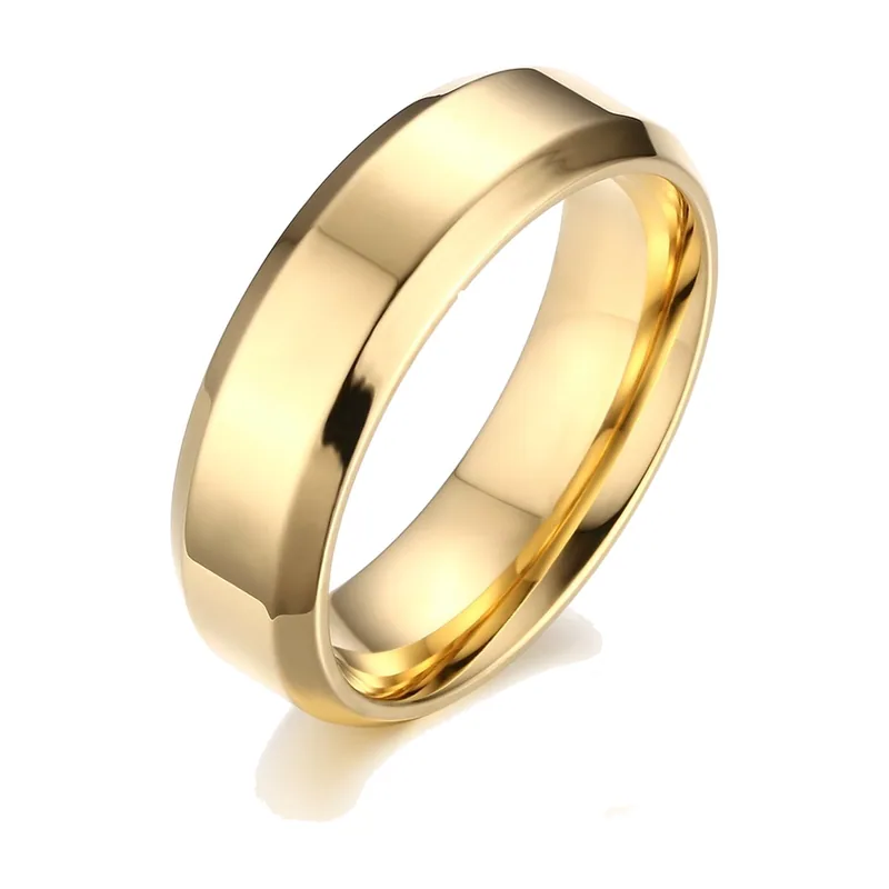 Polished Flat Band Ring, 316L Stainless Steel