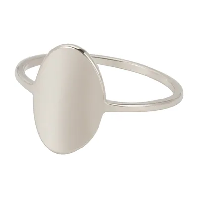 Anello Sigillo Ovale, Acciaio Inossidabile 316L Lucidato