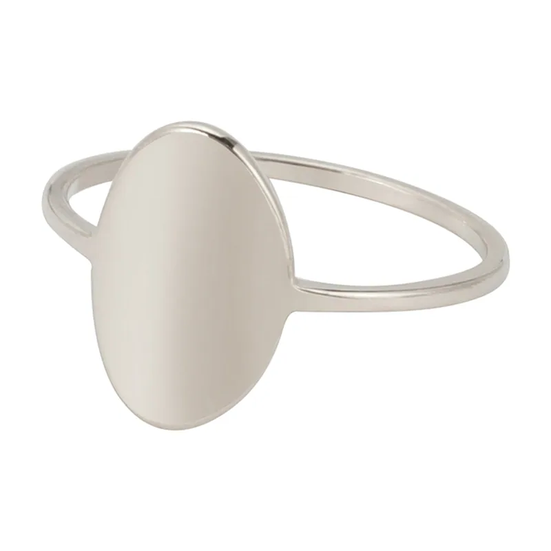 Herren Siegelring Oval, Poliertes 316L Edelstahl